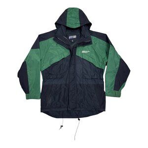 VINTAGE BOULDER GEAR Waterproof Vintage 90s Green Windbreaker Jacket Mens Small